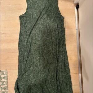 Zara Green Sheath Maxi Dress Sleeveless Crew Neck